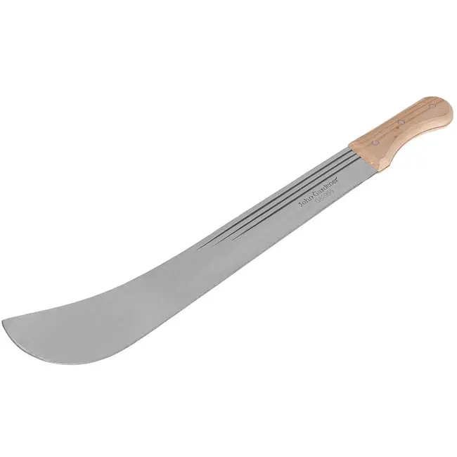 John Gardener Tuinmachete - Roestvrij Staal - Houten Handvat - 60 cm