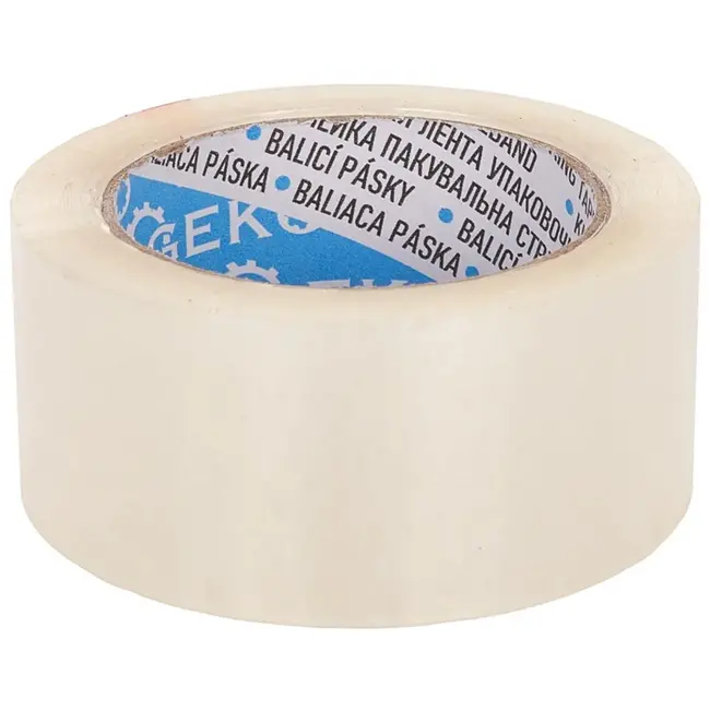 GEKO Transparante verpakkingstape - elastisch, kleefkrachtig, vochtbestendig - 48mm x 90m - 6 stuks