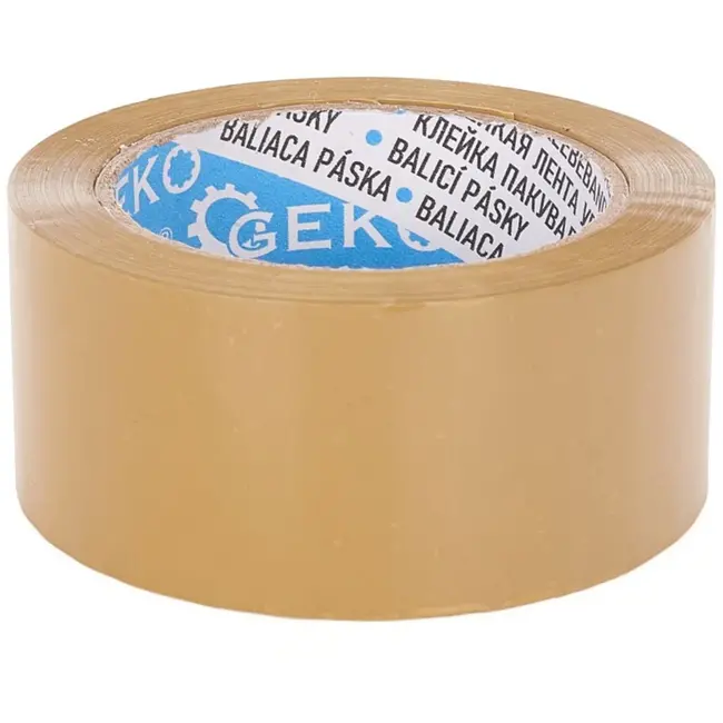 GEKO Bruine verpakkingstape - rekbaar, kleverig, vochtbestendig - 48mm x 90m - 6 stuks