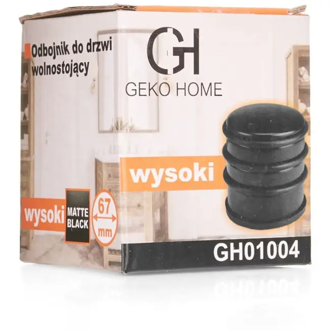 GEKO Deurstopper - Vrijstaand - Hoog - Zwart Mat - Roestvrij Staal