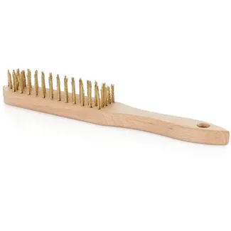 GEKO 5-rijen staalborstel - roestverwijdering - houten handvat - ergonomisch ontwerp