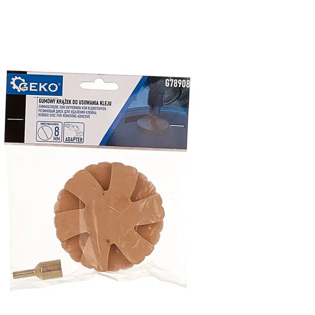 GEKO Rubber schijf - lijmverwijdering - 90 mm - met adapter