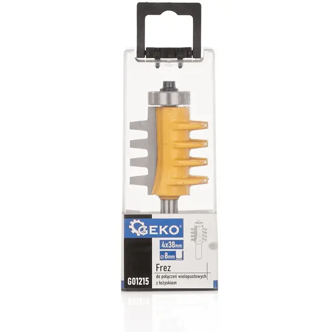 GEKO Freesset - Multi-slot - 8 mm schacht - 38 mm hoogte - Met lager