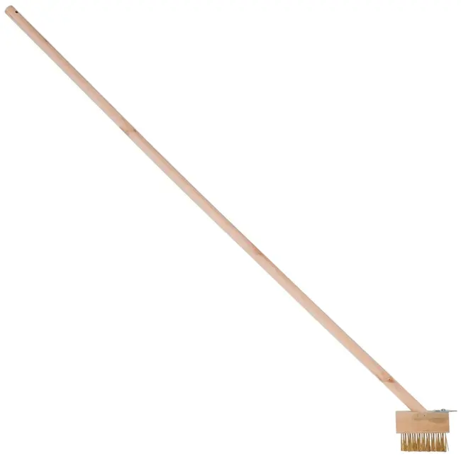 Keltin Draadborstel met schraper - houten steel - effectief voor bestrating - 118 cm