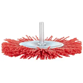 GEKO Ronde nylon borstel - schacht 6 mm - effectief reinigen - 100 mm - krasvrij