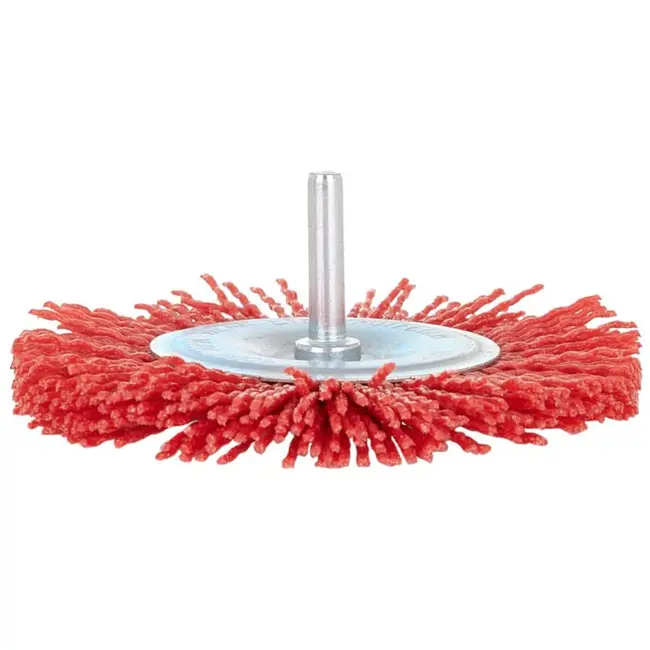 GEKO Ronde nylon borstel - schacht 6 mm - effectief reinigen - 100 mm - krasvrij