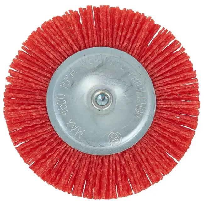 GEKO Ronde nylon borstel - schacht 6 mm - effectief reinigen - 100 mm - krasvrij