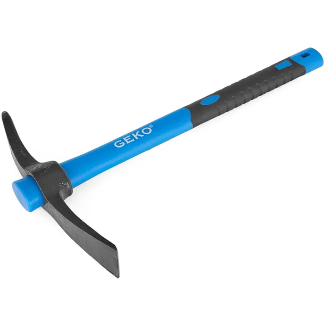 GEKO Pikhouweel - Lichtgewicht - Ergonomisch - Glasvezelhandvat - 400g - Zwart-Blauw