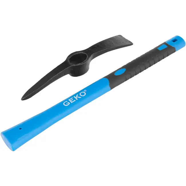 GEKO Pikhouweel - Lichtgewicht - Ergonomisch - Glasvezelhandvat - 400g - Zwart-Blauw