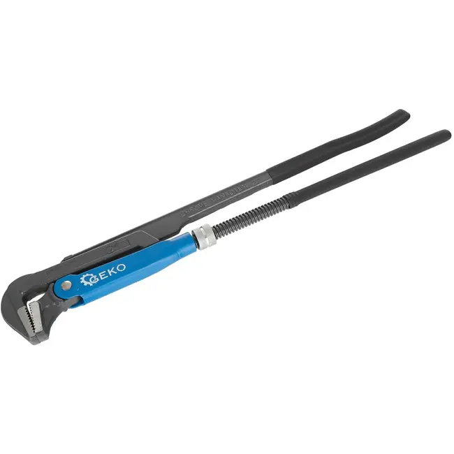 GEKO Verstelbare pijptang - 90° - robuust CrV staal - lange greep - rubberen handvatten