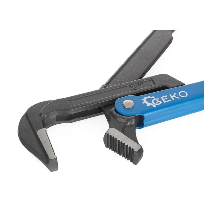 GEKO Verstelbare pijptang - 90° - robuust CrV staal - lange greep - rubberen handvatten