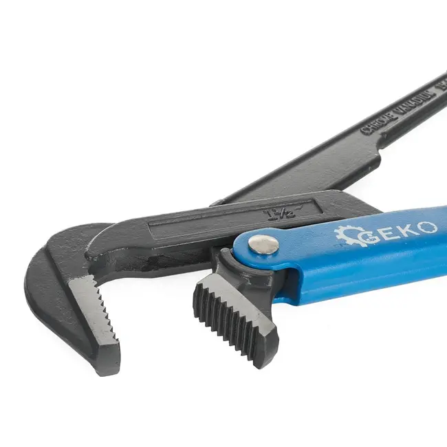 GEKO Verstelbare pijptang - 90° hoek - CrV staal - 1,5 inch - Rubberen grip