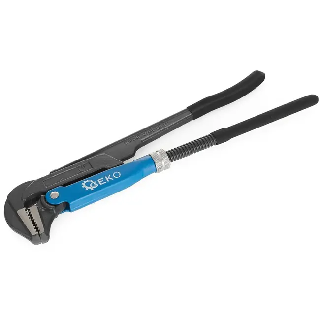 GEKO Verstelbare pijptang - 90° hoek - Chroom-vanadium staal - 1 inch - Rubberen grip