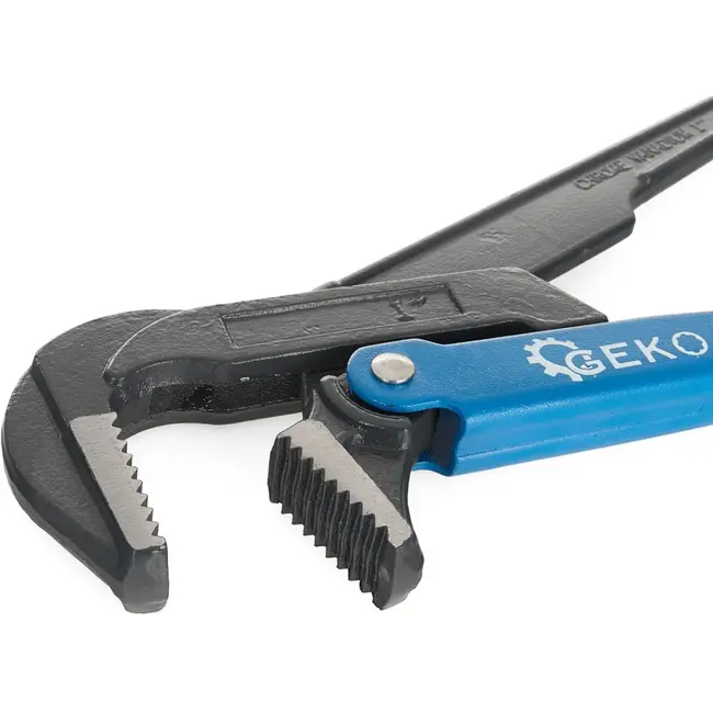 GEKO Verstelbare pijptang - 90° hoek - Chroom-vanadium staal - 1 inch - Rubberen grip