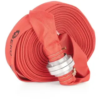 GEKO Brandweerslang - 2" Diameter - 30m - Snelkoppelingen - Rood
