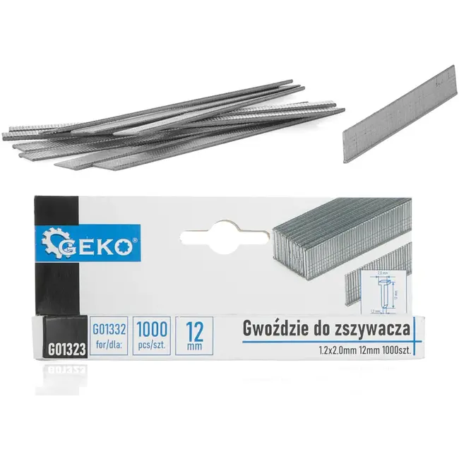 GEKO Brads - 1.2 x 2.0mm - 12mm lengte - 1000 stuks - Veelzijdig gebruik