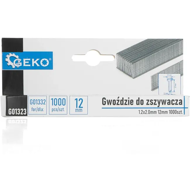 GEKO Brads - 1.2 x 2.0mm - 12mm lengte - 1000 stuks - Veelzijdig gebruik