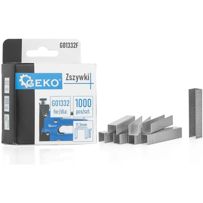GEKO Nietjes - 1.2 x 11.3 mm - 14 mm lengte - 1000 stuks - Voor diverse papierdiktes