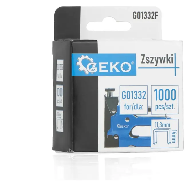 GEKO Nietjes - 1.2 x 11.3 mm - 14 mm lengte - 1000 stuks - Voor diverse papierdiktes