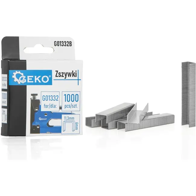 GEKO Nietjes - 6 mm lengte - 1.2 x 11.3 mm - 1000 stuks - Voor diverse papierdiktes