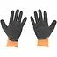 GEKO Elastische werkhandschoenen - latexcoating - maat 9 - oranje - 12 stuks