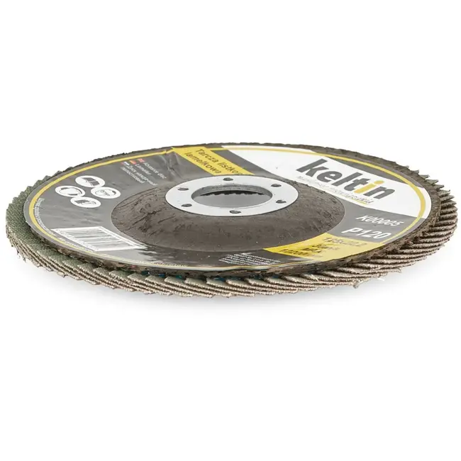 Keltin Flap disc - 125mm - P120 korrel - veelzijdig slijpen en schuren - 10 stuks