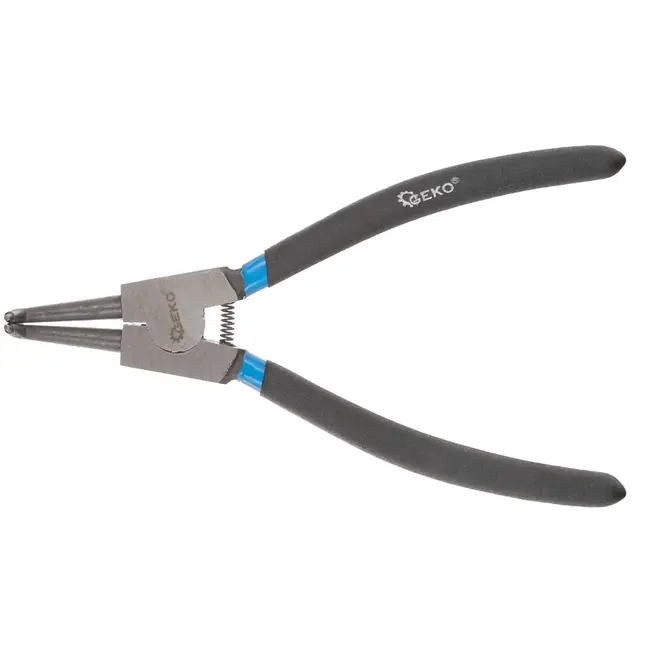 GEKO Circlipbektang - Gebogen - 200mm - Slanke punten - Rubberen grip