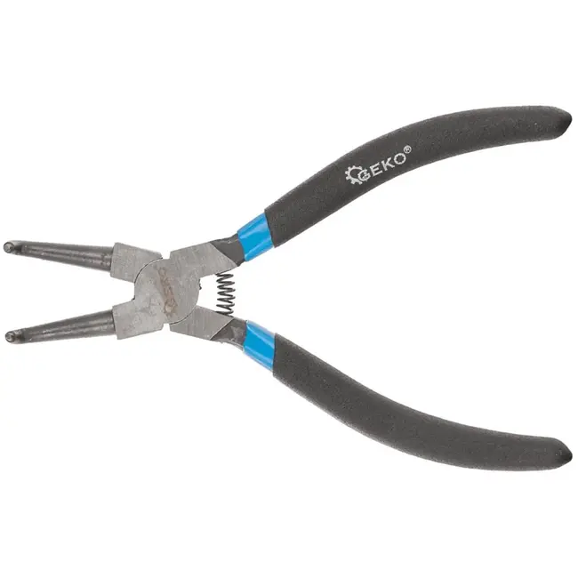 GEKO Gebogen binnenringtang - slanke tips - 160 mm - rubberen handgrepen