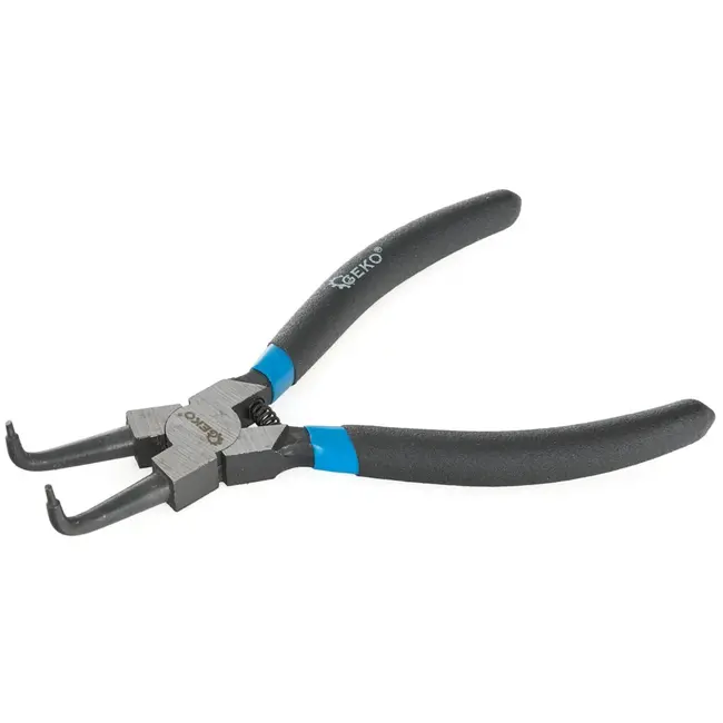 GEKO Gebogen binnenringtang - slanke tips - 160 mm - rubberen handgrepen