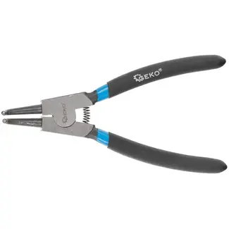 GEKO Gebogen borgveertang - slanke tips - 160 mm - rubberen grip