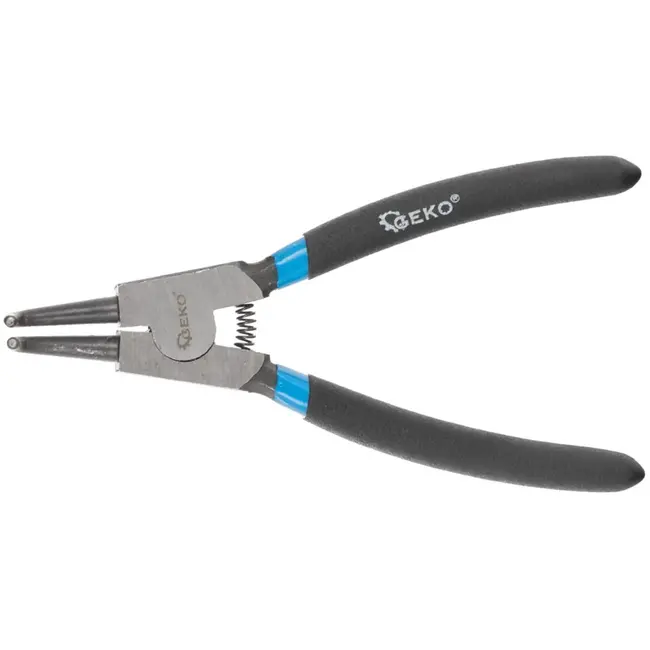 GEKO Gebogen borgveertang - slanke tips - 160 mm - rubberen grip