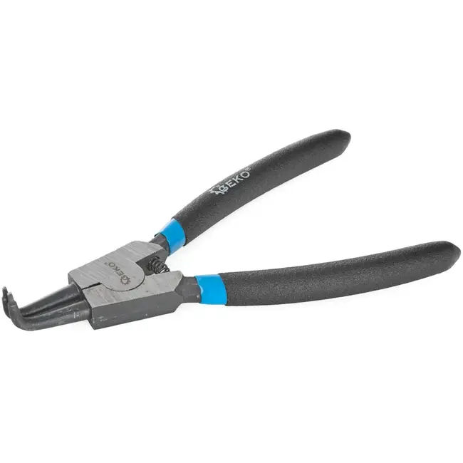 GEKO Gebogen borgveertang - slanke tips - 160 mm - rubberen grip