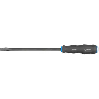 GEKO Slagvaste platte schroevendraaier - 8mm sleuf - 200mm - CrV staal - zwart-blauw