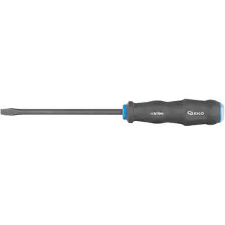 GEKO Platkop schroevendraaier - 6mm sleuf - Impactbestendig - 150mm - Zwart-blauw