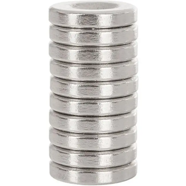 GEKO Ronde neodymiummagneten - Schroefgat - Ø 14 x 3 mm - Sterke hechting - 10 stuks