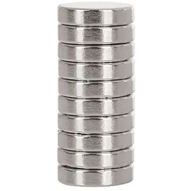 GEKO Ronde neodymiummagneten - 8x2 mm - Krachtig en compact - 10 stuks