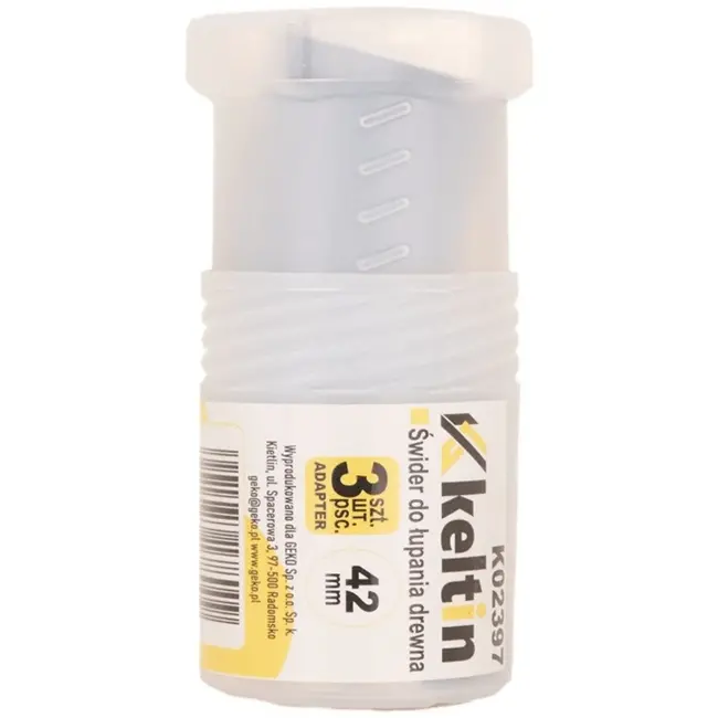 Keltin 42mm houtboor - koolstofstaal - inclusief 3 adapters - praktische opbergcase