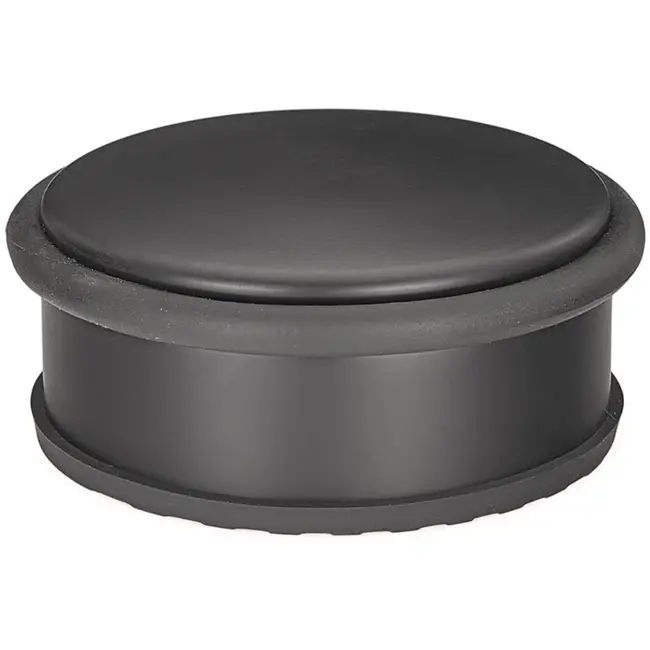 GEKO Deurstopper - vrijstaand - zwart mat - roestvrij staal - 103 mm diameter