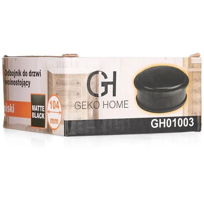 GEKO Deurstopper - vrijstaand - zwart mat - roestvrij staal - 103 mm diameter