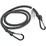 GEKO Elastisch koord met karabijnhaken - 10mm - 120cm - zwart - veelzijdig gebruik
