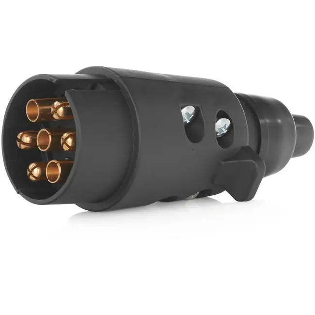 GEKO 7-pins trailerstekker - duurzaam kunststof - eenvoudig te monteren - 12V compatibel