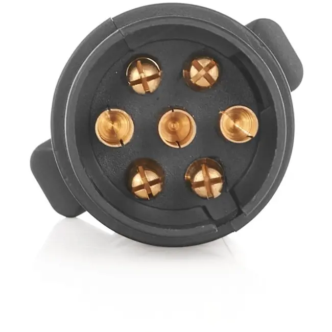 GEKO 7-pins trailerstekker - duurzaam kunststof - eenvoudig te monteren - 12V compatibel