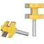 GEKO Freesbits - Multi-slot - 8mm schacht - 2 stuks - Carbide snijbladen