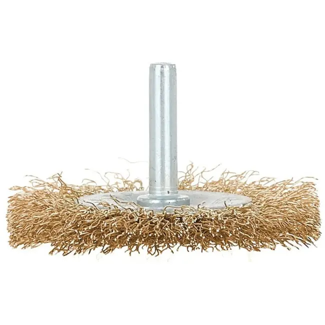 GEKO Ronde borstel - 60 mm - Messing draad - Voor moeilijk bereikbare plekken