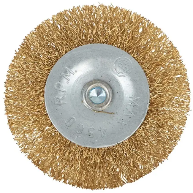 GEKO Ronde borstel - 60 mm - Messing draad - Voor moeilijk bereikbare plekken