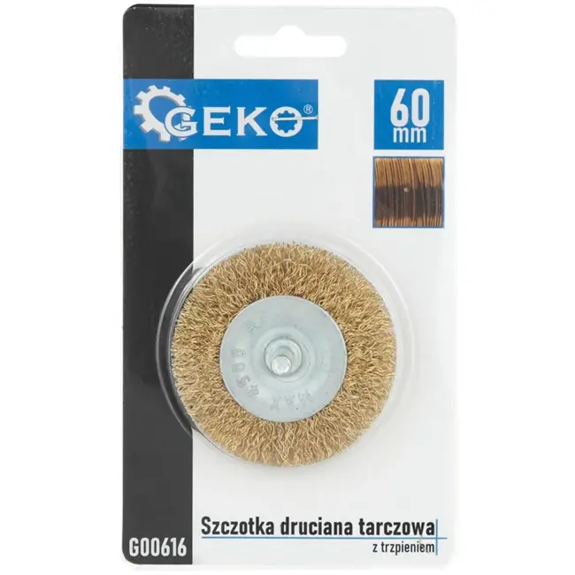 GEKO Ronde borstel - 60 mm - Messing draad - Voor moeilijk bereikbare plekken