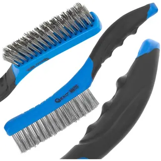 GEKO Stalen handborstel - ergonomisch - 4 rijen - 260 mm - effectief reinigen