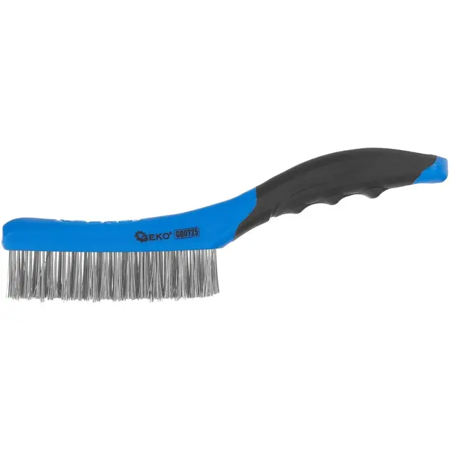 GEKO Stalen handborstel - ergonomisch - 4 rijen - 260 mm - effectief reinigen