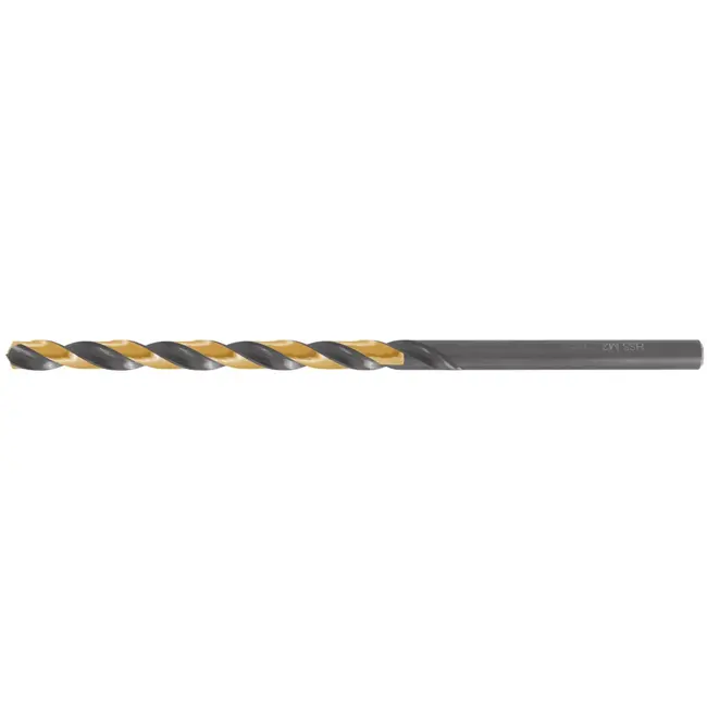 Tvardy Lang metaalboor - HSS M2 - TiN coating - 8 mm - zwart/goud
