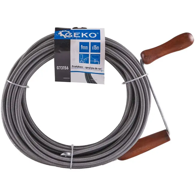 GEKO Afvoerontstopper - Flexibele Veer - 9mm x 15m - Duurzaam Design